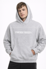 Contrast-Stitched Boxy Fleece Hoodie - Image 2