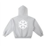 Contrast-Stitched Boxy Fleece Hoodie - Image 3