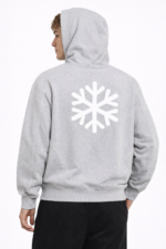 Contrast-Stitched Boxy Fleece Hoodie - Image 4