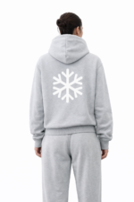 Contrast-Stitched Boxy Fleece Zip Hoodie - Image 4