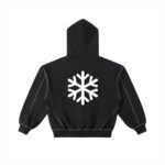 Contrast-Stitched Boxy Fleece Zip Hoodie - Image 3